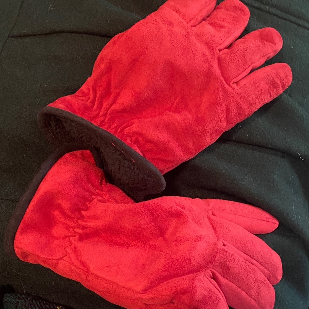 Coldwater Creek Red Gloves large
